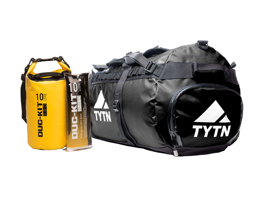 TYTN 90L Duffel Bag with 10L Pro Dry Bag Combo Duc Kit Pro