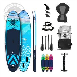 PURE ART 10'6 INFLATABLE STAND UP PADDLE BOARD SUP PACKAGE